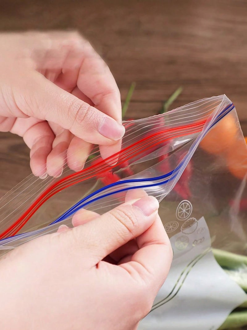 أكياس حفظ الطعام بسحاب 15 قطعة للتخزين والتجميد - حجم كبير مقاس: 27 × 28 سم - Image 3